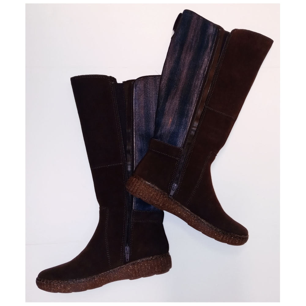 Clarks Collection Suede Tall Shaft Boots - Caroline Style NWOB - Picture 8 of 12